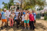 Amuseum volunteers pause for a photo after a recent clean-up session.